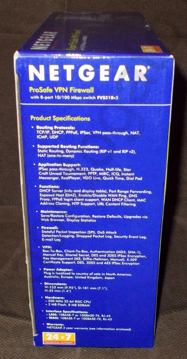 Netgear FVS318 v3 ProSafe VPN Firewall 8 Port Router (FVS318) w/ Original Box - Image 5