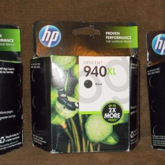 Lot of 3 HP OfficeJet 940XL High Capacity Black Ink Cartridges C4906AN Pro 8000