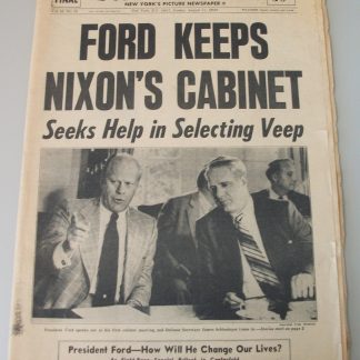 New York Daily News 11 August 1974 President Ford Keeps Nixon's Cabinet Lee Trevino