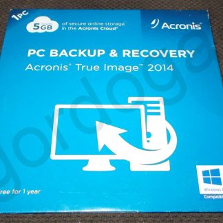Acronis True Image 2014 PC Backup and Recovery CD & Serial Number New, Old Stock