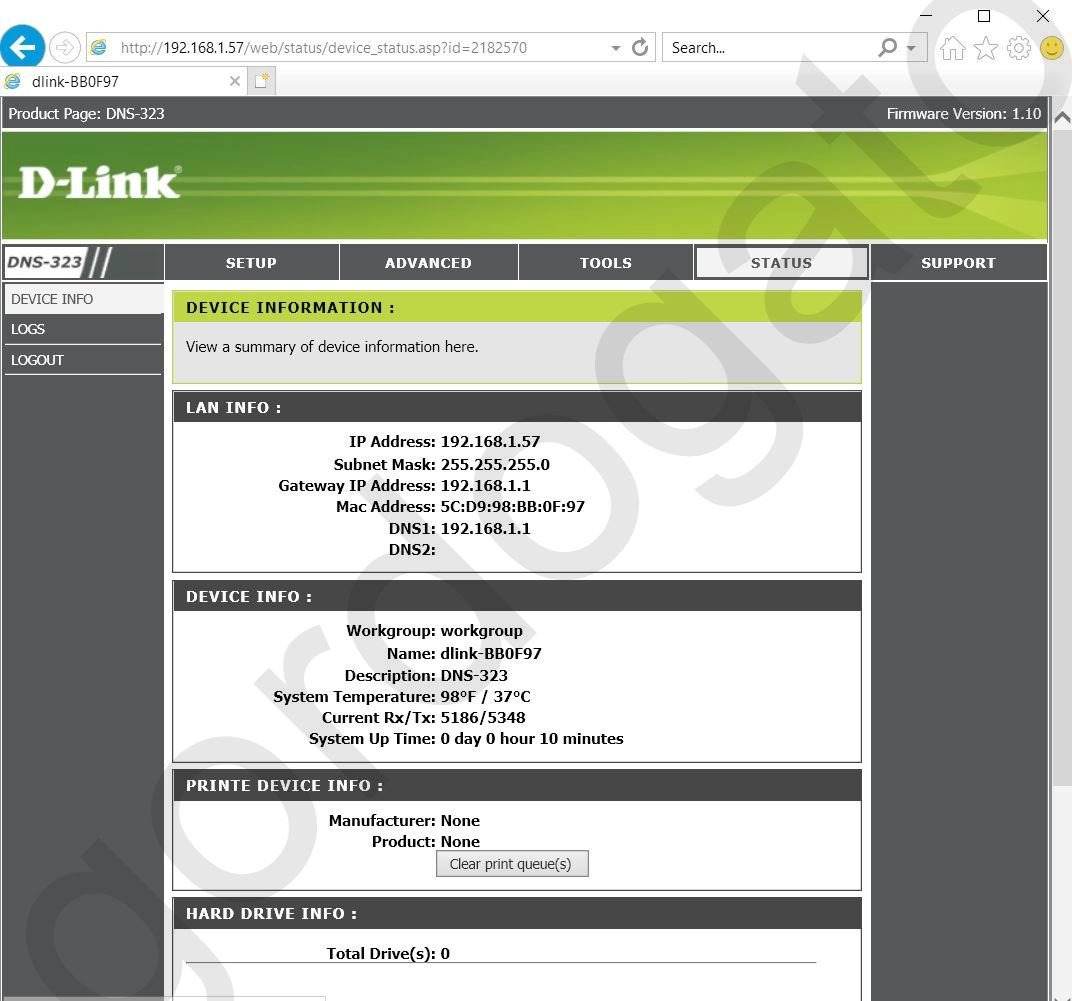 D-Link Dlink DNS-323 DNS323 Network Attached Storage Diskless Gigabit NAS SATA - Image 10