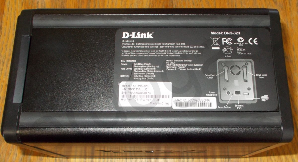 D-Link Dlink DNS-323 DNS323 Network Attached Storage Diskless Gigabit NAS SATA - Image 4