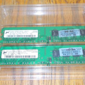 2GB: 2 x 1GB Micron PC-5300 DIMM DDR2 PC2-5300 SDRAM Memory 240Pin HP 377726-888