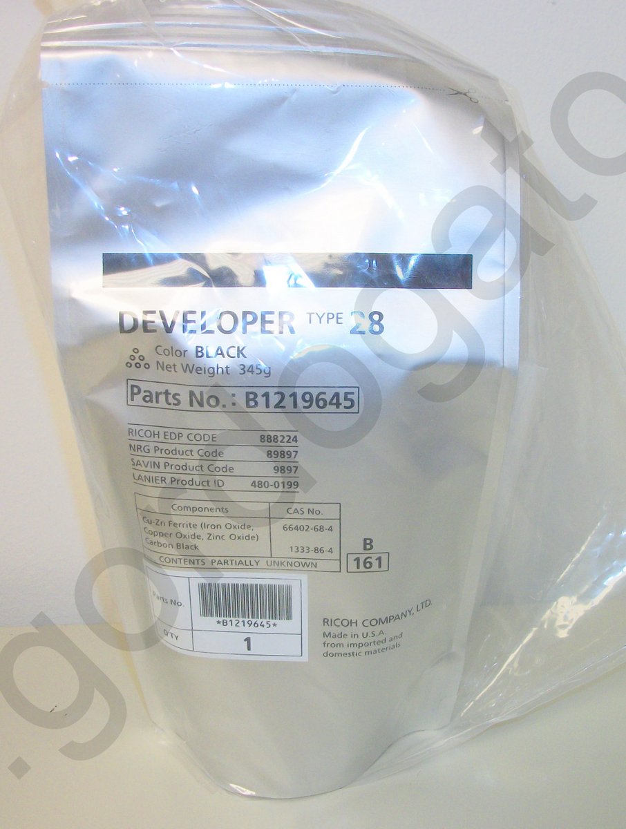 New Ricoh Type 28 Black Developer B1219645 888224 898897 9897 480-0199 - Image 2