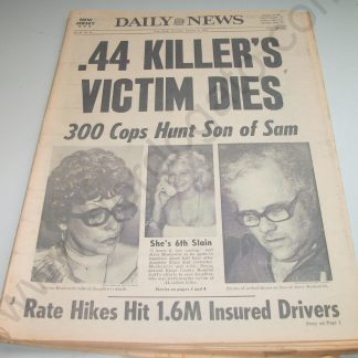 Daily News - Tuesday, August 2, 1977 - Son of Sam Serial Killer