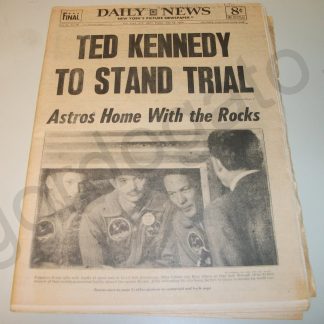 New York Daily News Friday July 25, 1969 Apollo 11 Splashdown Ted Kennedy Trial