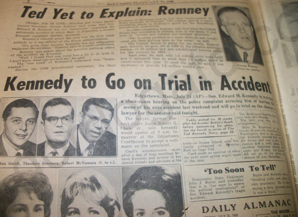 New York Daily News Friday July 25, 1969 Apollo 11 Splashdown Ted Kennedy Trial - Image 2