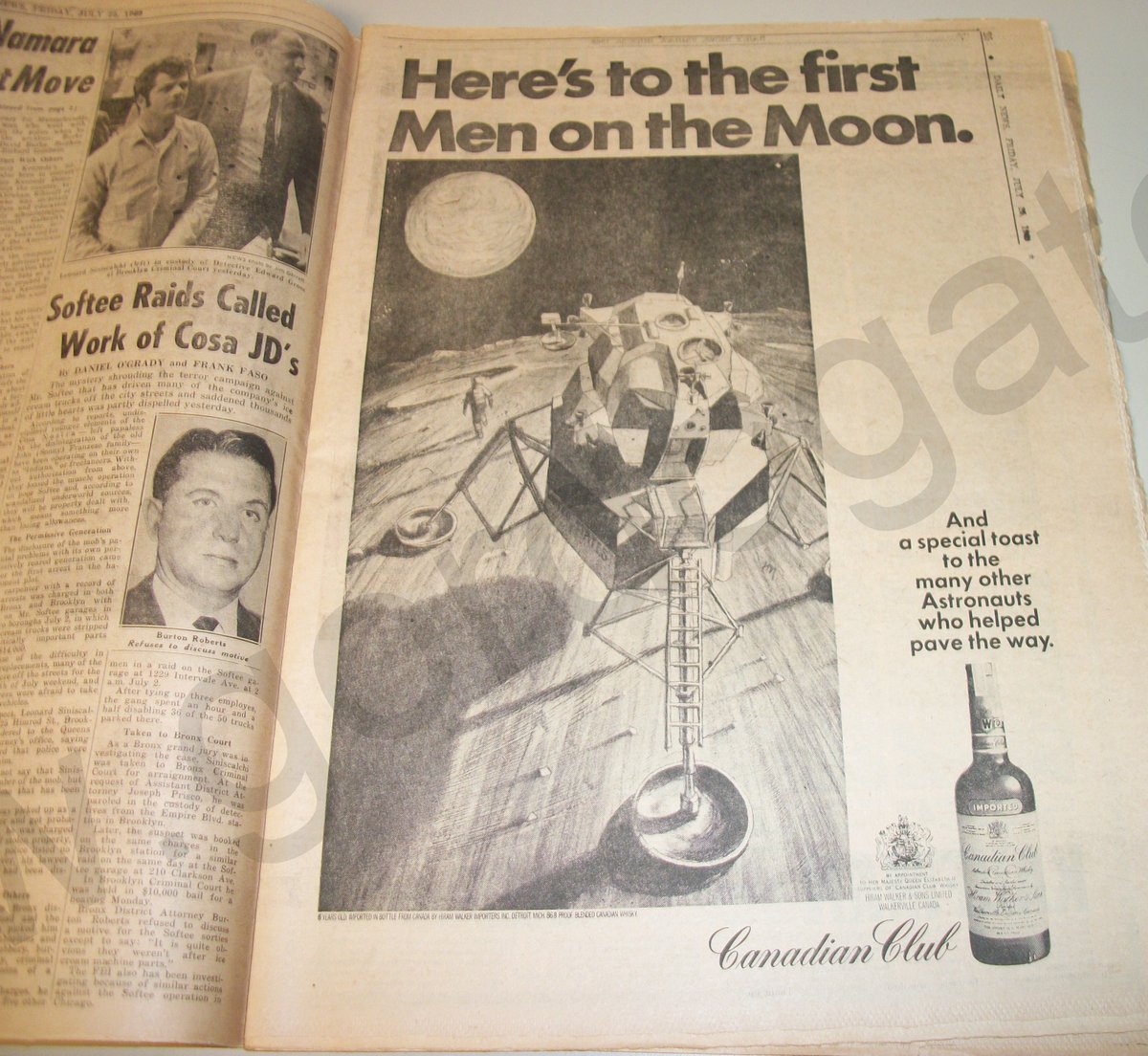 New York Daily News Friday July 25, 1969 Apollo 11 Splashdown Ted Kennedy Trial - Image 12