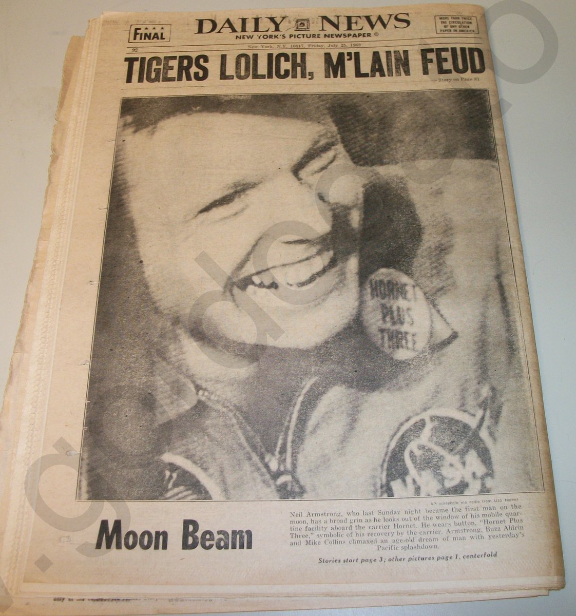 New York Daily News Friday July 25, 1969 Apollo 11 Splashdown Ted Kennedy Trial - Image 19