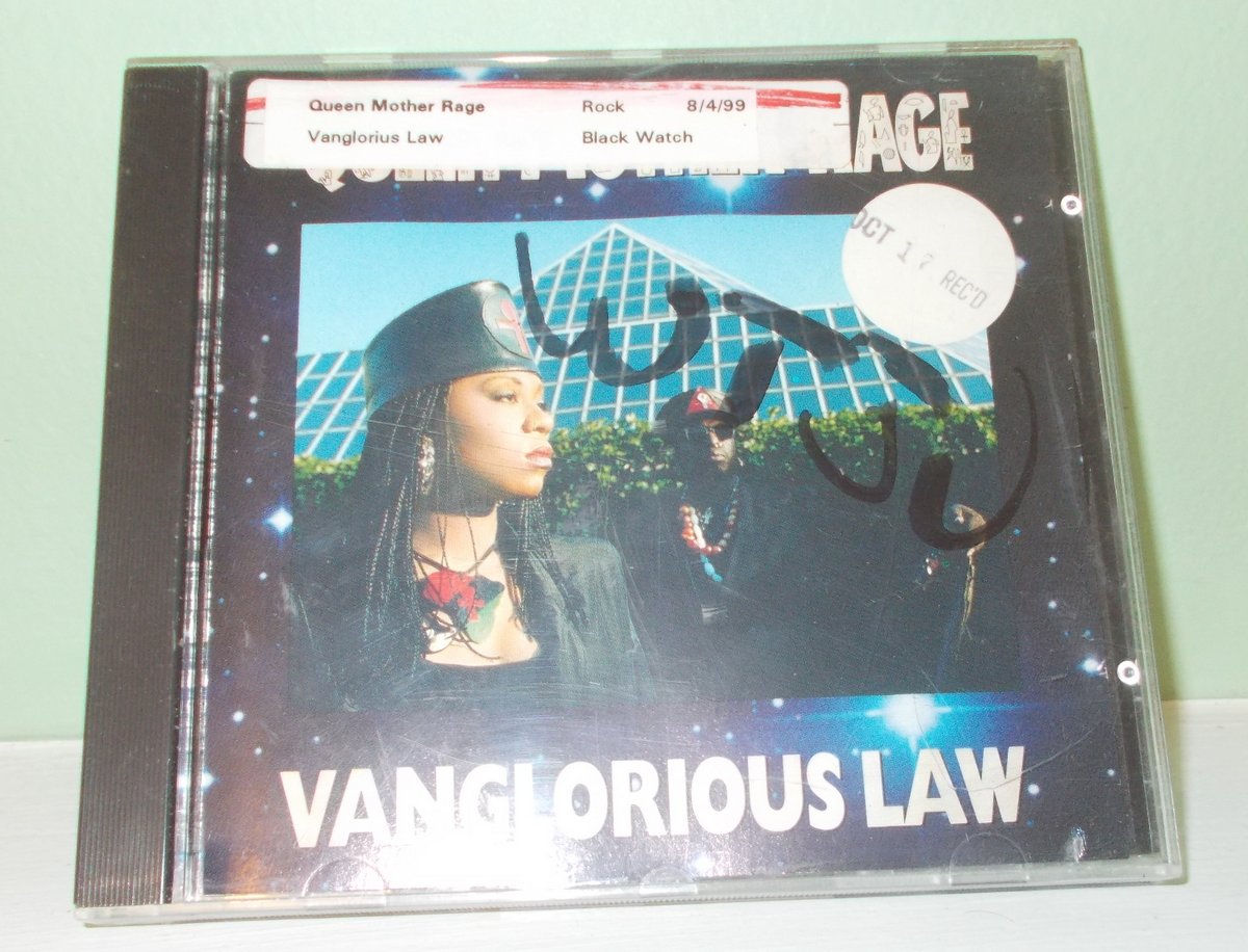 Queen Mother Rage - Vanglorious Law Rap CD, Case, Artwork 1991 Cardiac Records