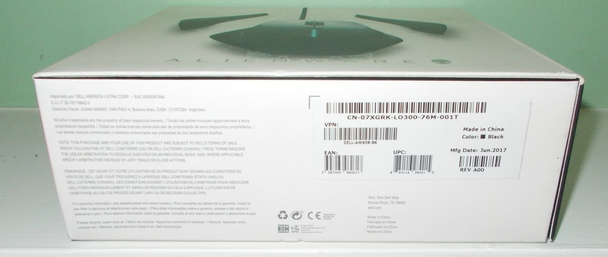 Dell Alienware AW958 Black Elite USB Programmable Gaming Mouse w/ LED - NEW! - Image 4