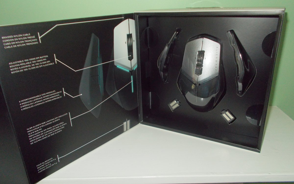Dell Alienware AW958 Black Elite USB Programmable Gaming Mouse w/ LED - NEW! - Image 5