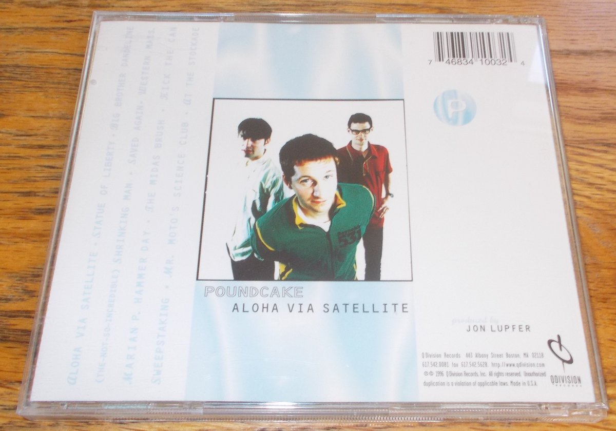 Poundcake - Aloha Via Satellite Pop Rock CD, Case, Artwork 1996 Q Division Records - Image 2