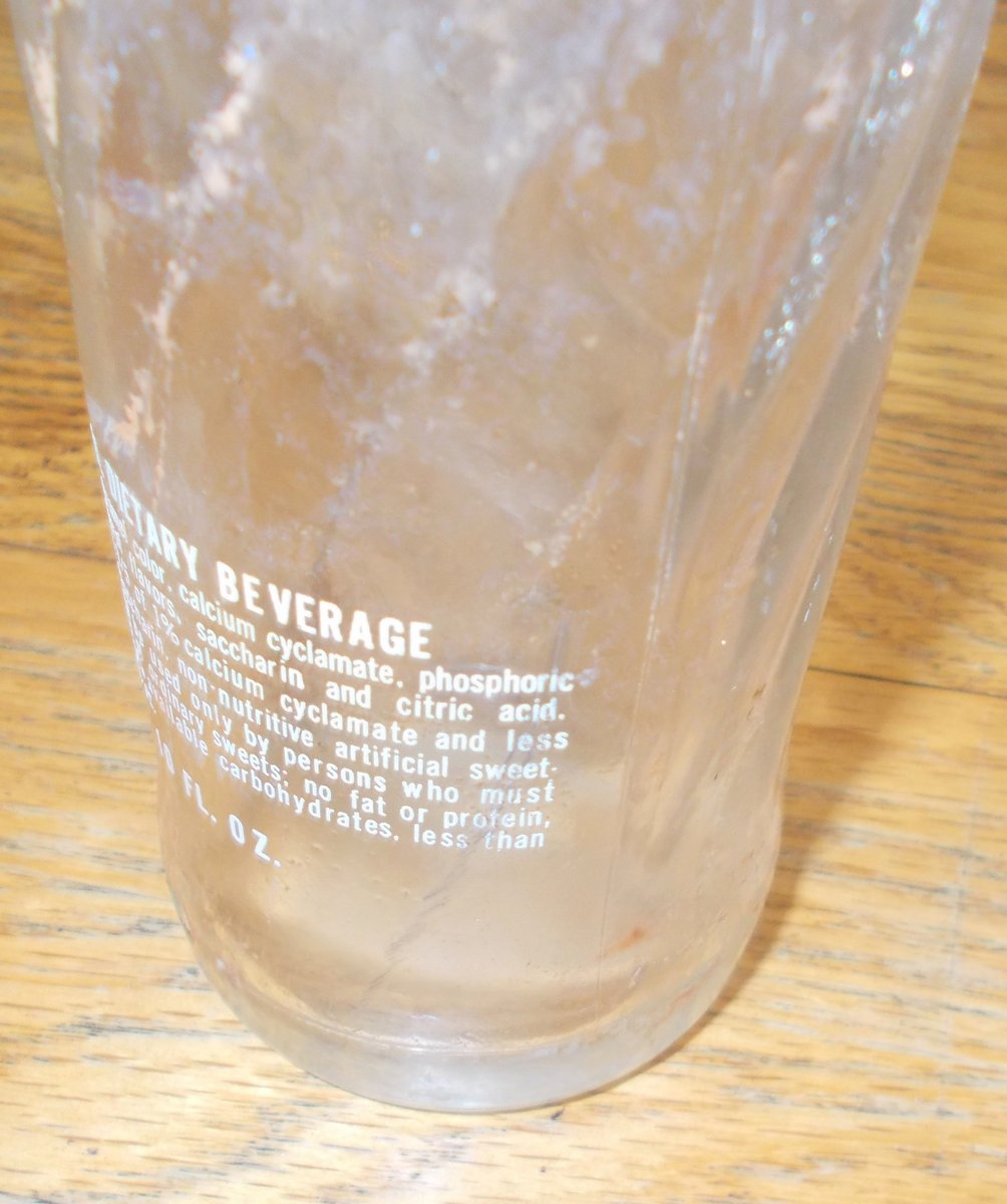 Diet Pepsi Cola 10 oz Returnable Soda Pop Bottle Swirl Logo White Dots Saccharin - Image 7