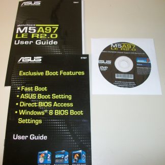 Original Manual & Driver DVD Disc for Asus M5A97 LE R2.0 Motherboard 2013 E8047