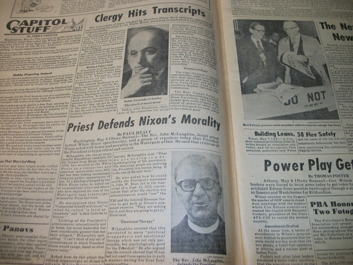 New York (New Jersey edition) Daily News Thursday May 9, 1974 Mitchell Watergate - Image 3