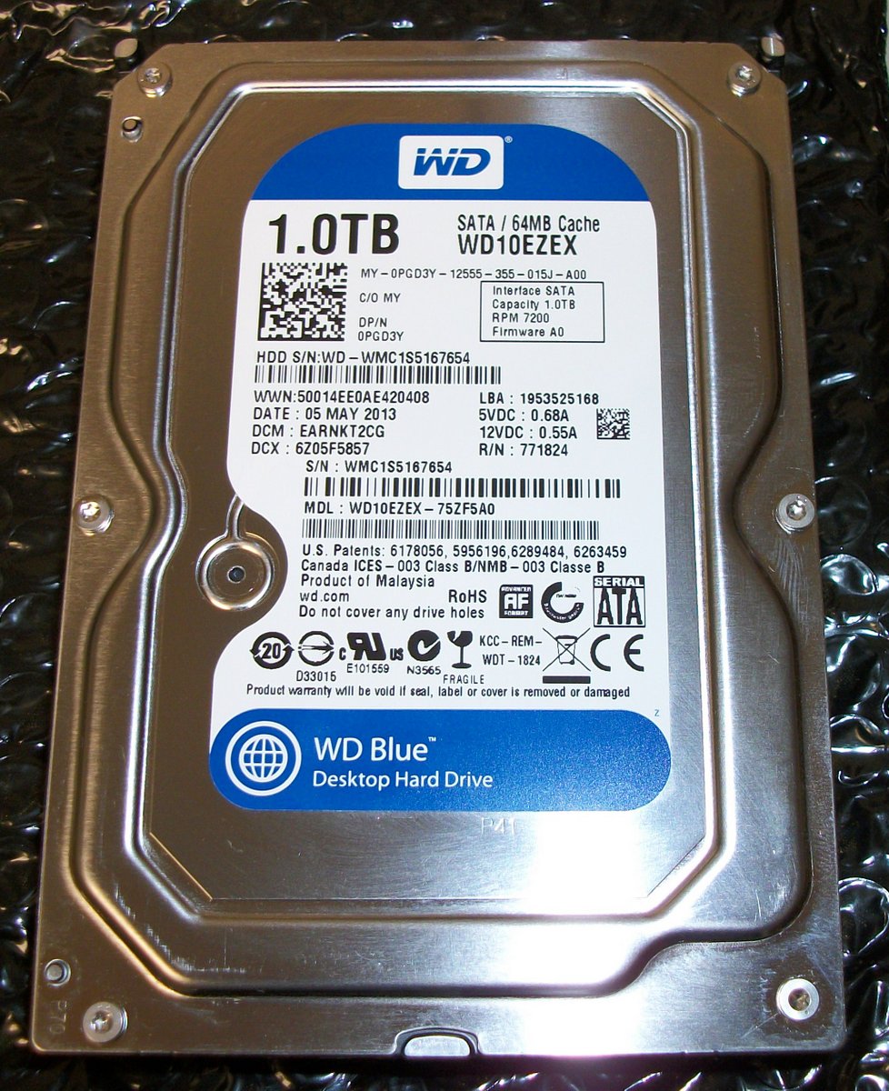 Western Digital WD10EZEX-75ZF5A0 1000GB 1TB 3.5" Desktop Hard Disk Drive WD Blue