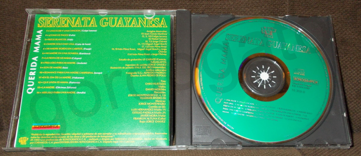 Serenata Guyanesa - Querida Mama Venezuelan Folk Music CD 1993 Sonographica - Image 2