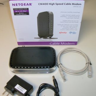 Netgear CM400-100NAS Cable Internet Modem DOCSIS 3.0 343 Mbps 8x4 Comcast Xfinity