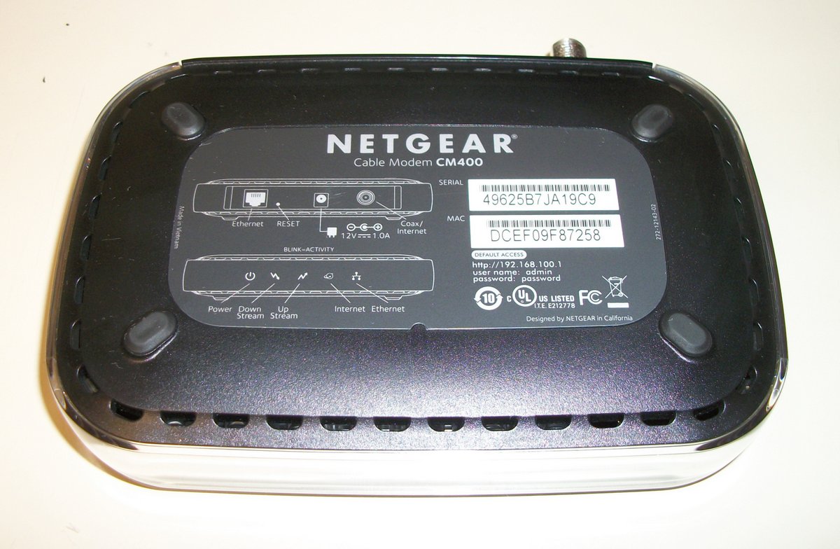 Netgear CM400-100NAS Cable Internet Modem DOCSIS 3.0 343 Mbps 8x4 Comcast Xfinity - Image 3