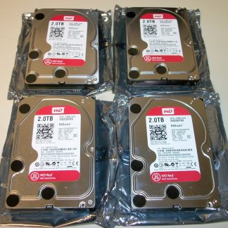 Lot of 4 2TB Western Digital WD Red NAS Hard Disk Drives WD20EFRX-68AX9N0