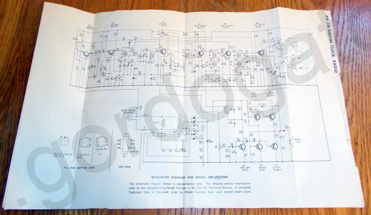 Sears AM-FM DIGI/TREK Digital Clock Radio - Image 8