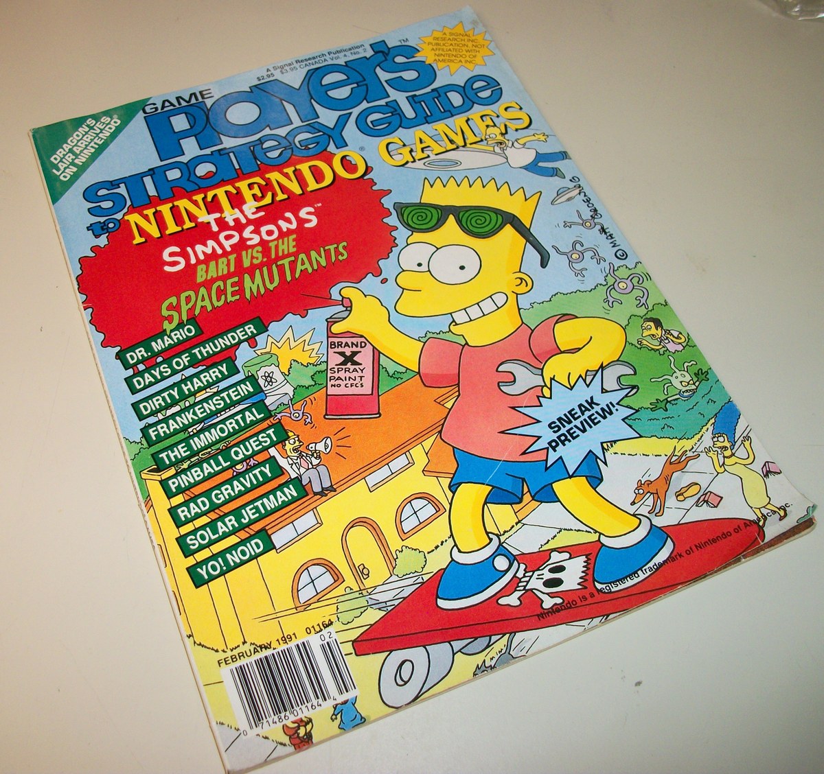 Game Players Strategy Guide to Nintendo Games Magazine February 1991 Vol 4 No 2