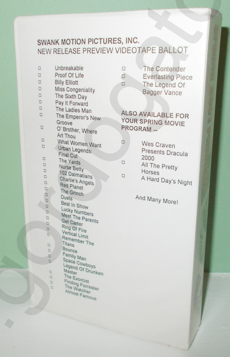 Swank Motion Pictures Spring 2001 Campus Movie Previews Trailers - Image 2