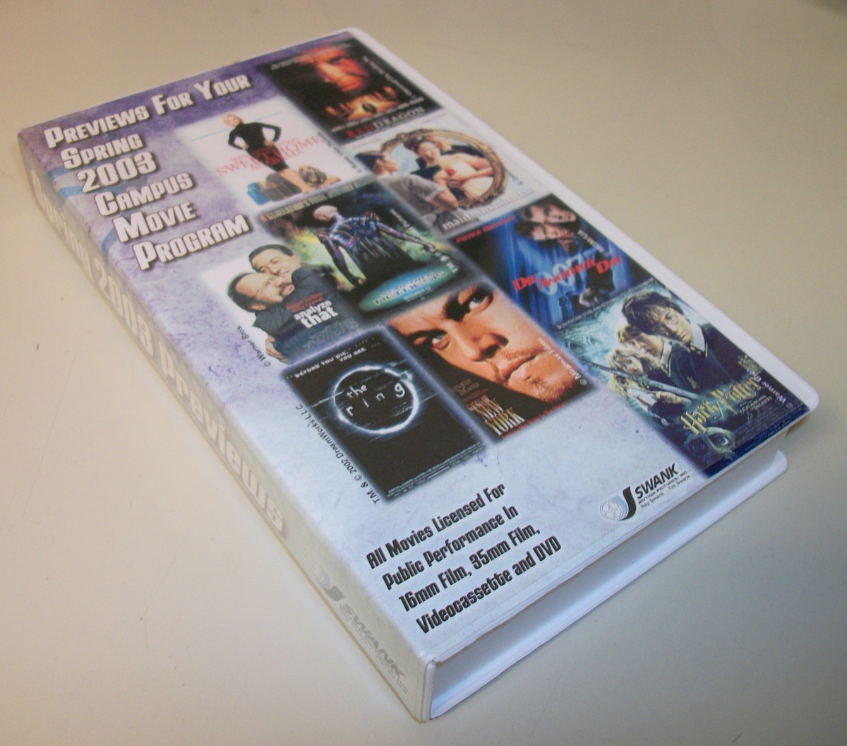 Swank Motion Pictures Spring 2003 Campus Movie Film Promo Previews Trailers VHS