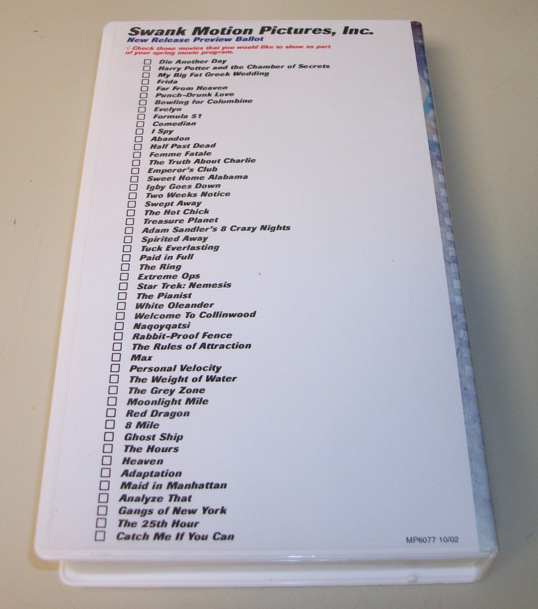 Swank Motion Pictures Spring 2003 Campus Movie Film Promo Previews Trailers VHS - Image 2