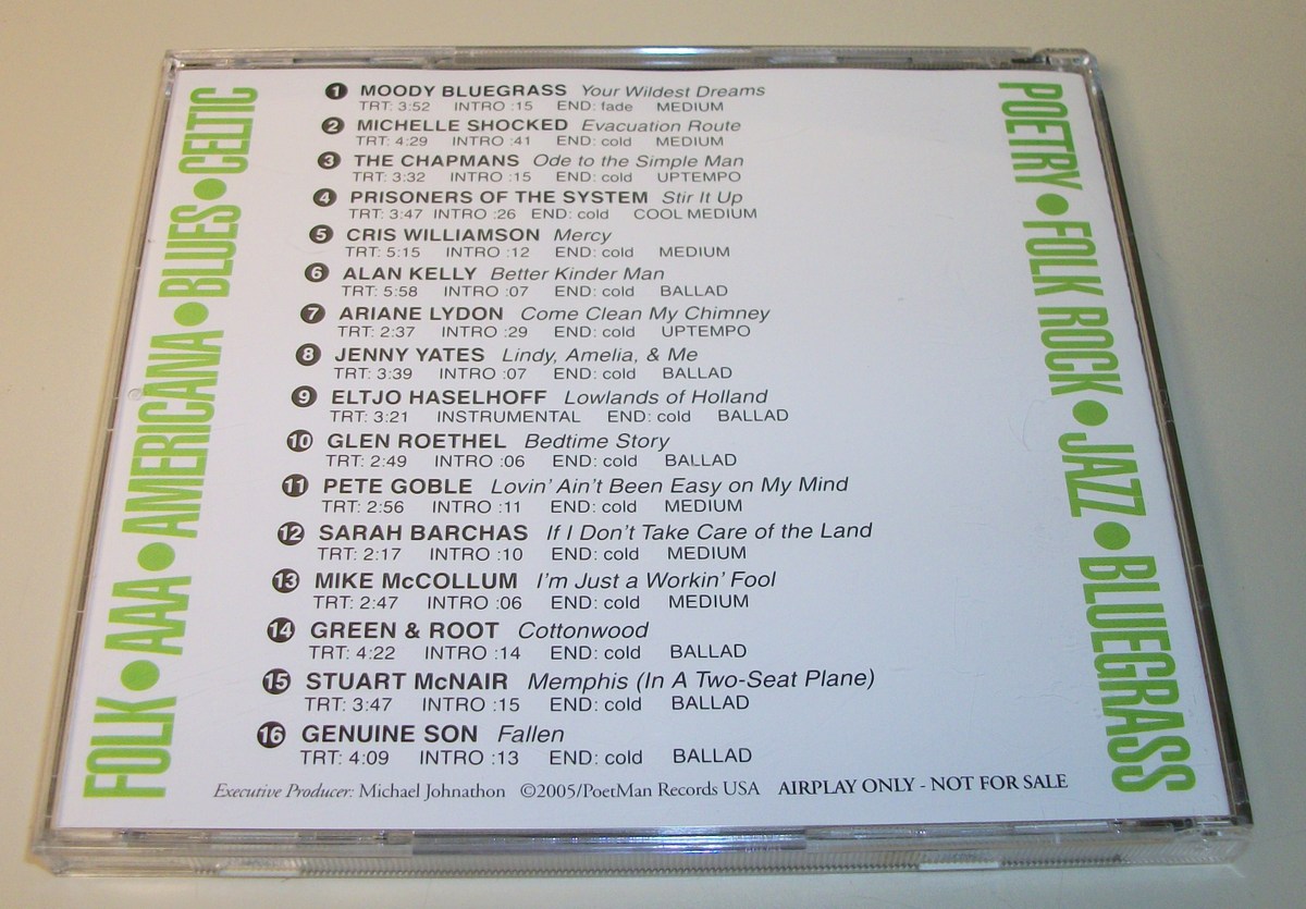 Acoustic Rainbow Volume 22 Radio Sampler (2005) Folk Music CD Compact Disc - Image 3