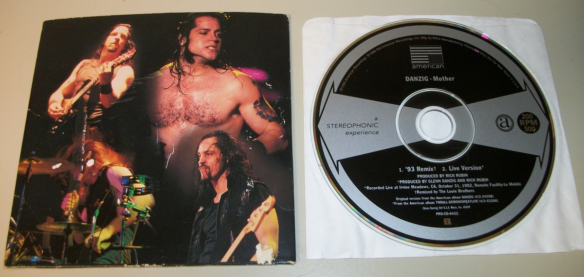 Glenn Danzig Mother Promotional Promo CD 2-Track Single '93 Remix, Live 1993