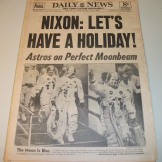 New York Daily News Thursday July 17, 1969 Apollo 11 Moon Launch Armstrong Collins
