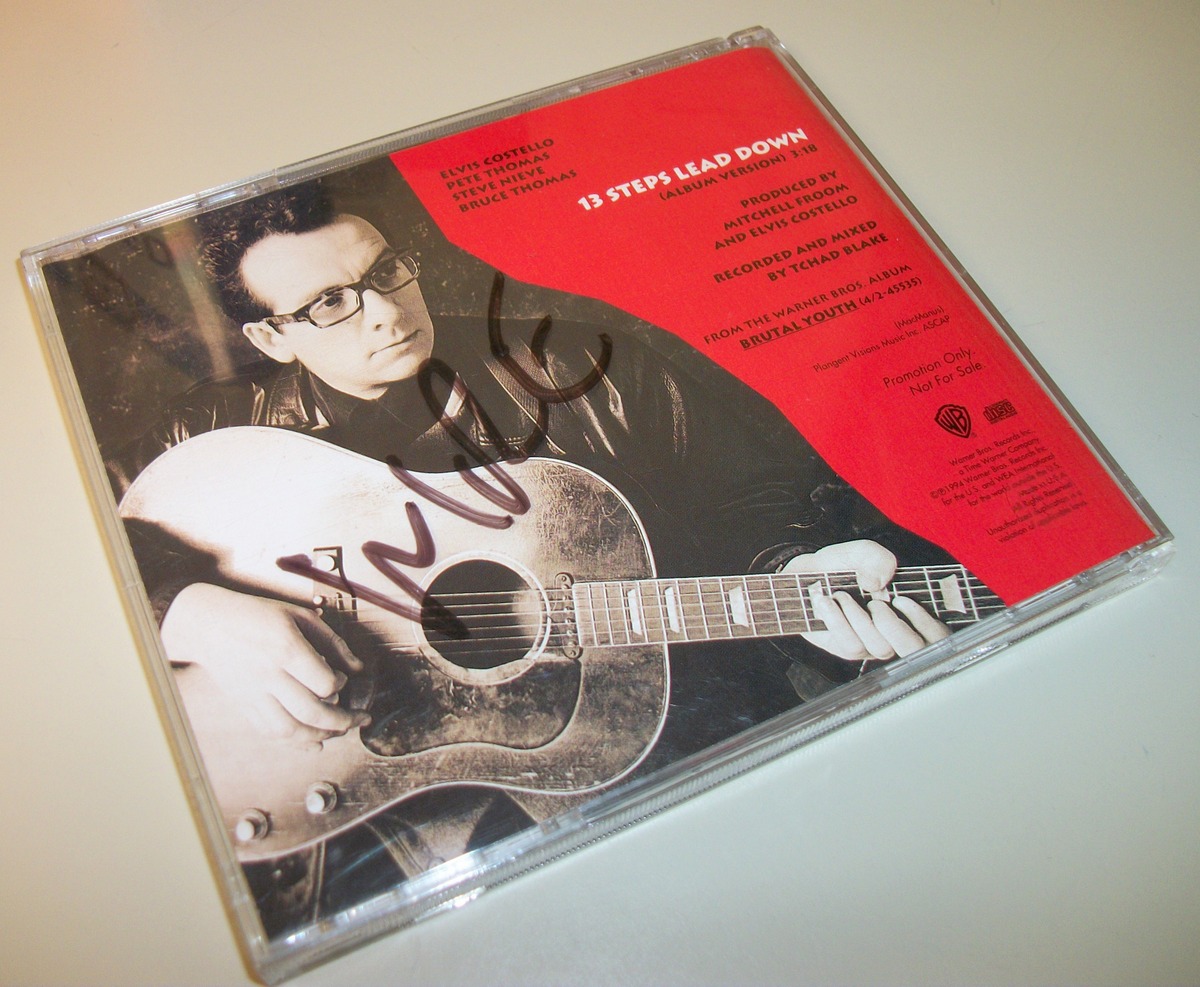 Elvis Costello 13 Steps Lead Down Promotional Single CD 1994 Warner Brothers - Image 3
