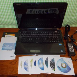 Asus K50ij Laptop Notebook Computer PC 80GB SSD, Core 2 Duo, 3GB Windows 10 Pro