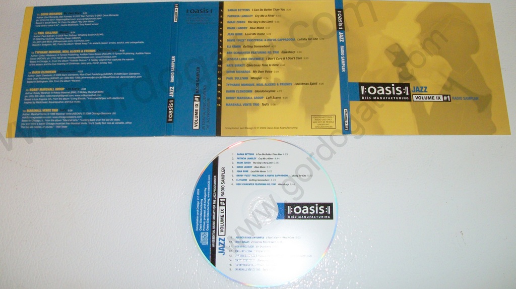 Oasis Jazz Volume IX #1 Radio Sampler (CD 2009)