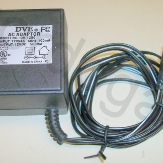 DVE DV-1250 12V DC 500mA AC Adapter