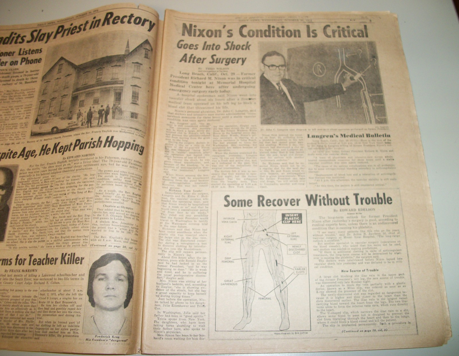 Daily News - Wednesday October 30, 1974 Muhammad Ali Beats George Foreman Zaire - Image 3