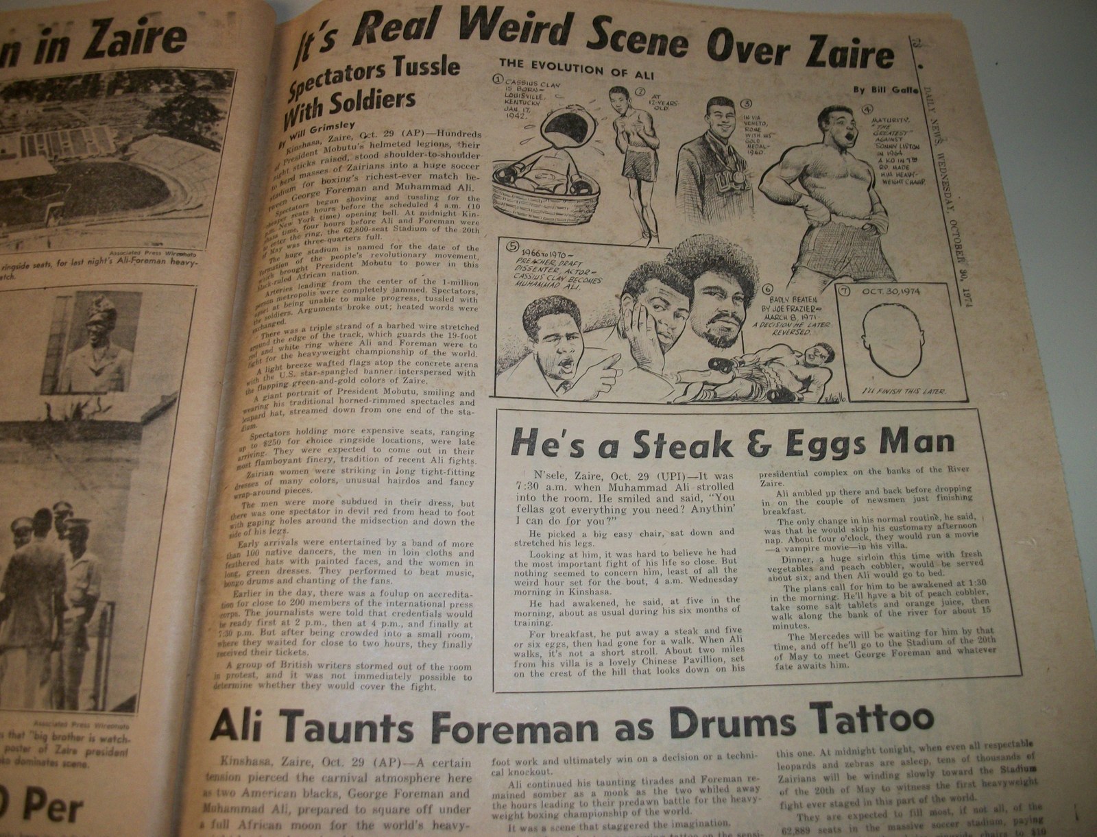 Daily News - Wednesday October 30, 1974 Muhammad Ali Beats George Foreman Zaire - Image 13