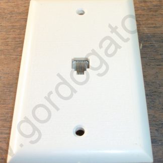 Ivory 6 Conductor Textured Telephone Jack Faceplate w/ Screw Terminals