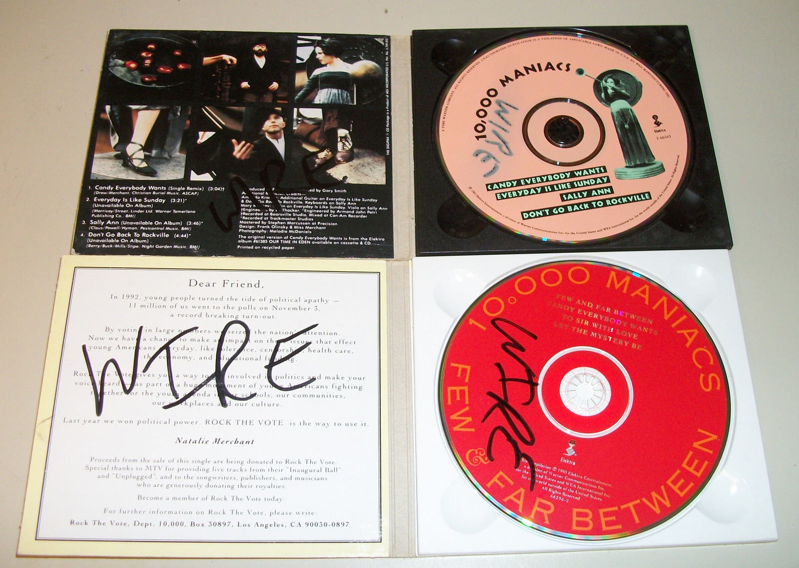 Lot of 2 10,000 Maniacs CDs: Few & Far Between & Candy Everybody Wants 1992 1993 - Image 2