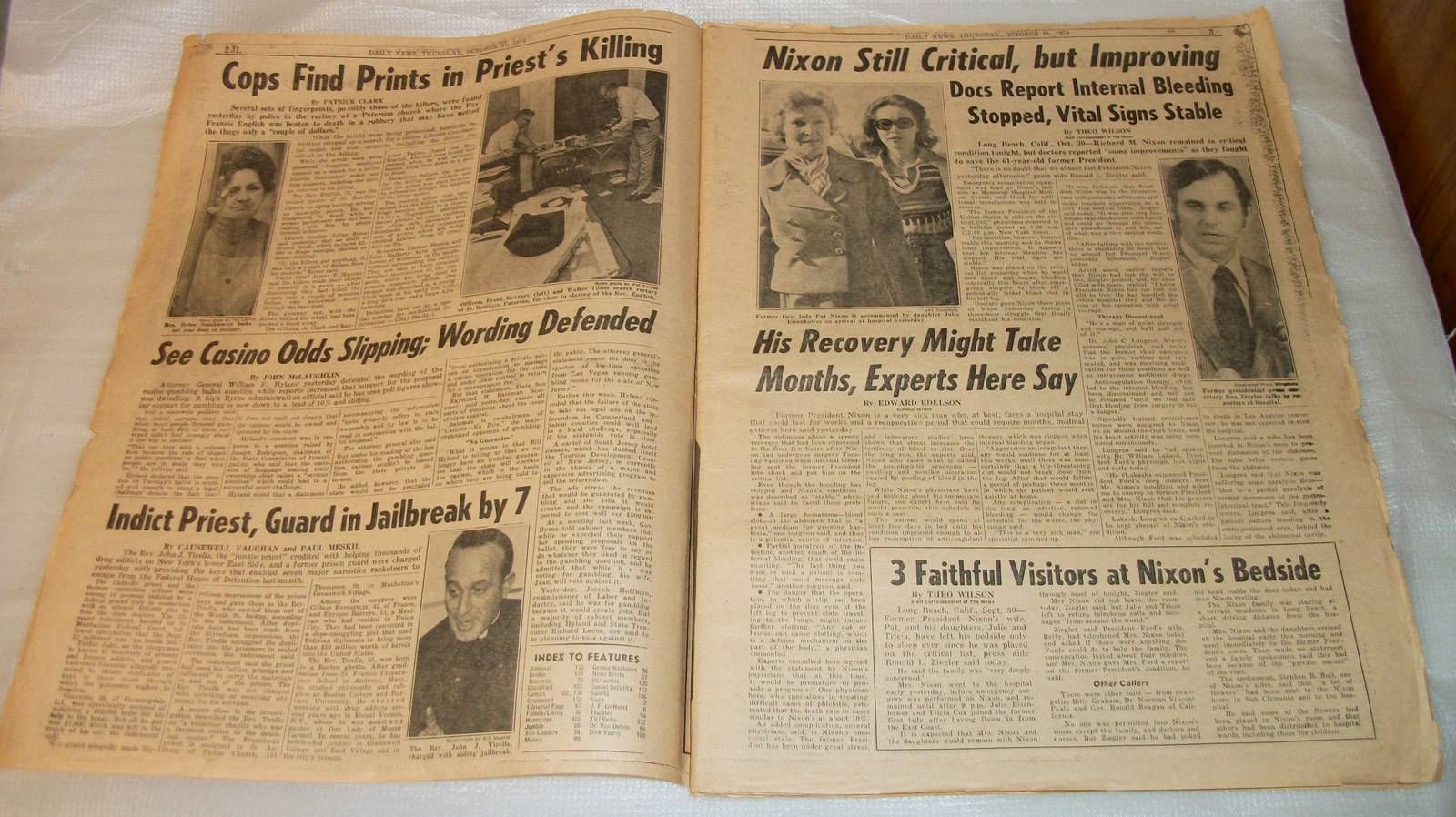 Daily News - Thursday October 31, 1974 Muhammad Ali Richard Nixon in Critical Cond. - Image 3