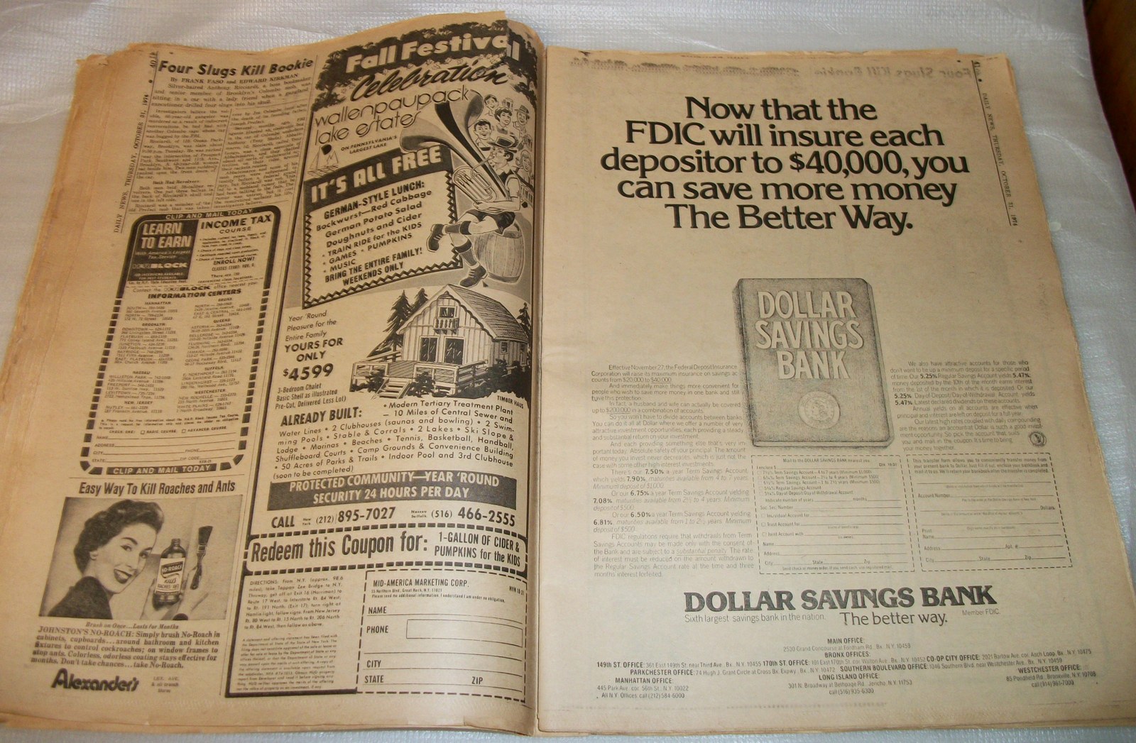 Daily News - Thursday October 31, 1974 Muhammad Ali Richard Nixon in Critical Cond. - Image 10