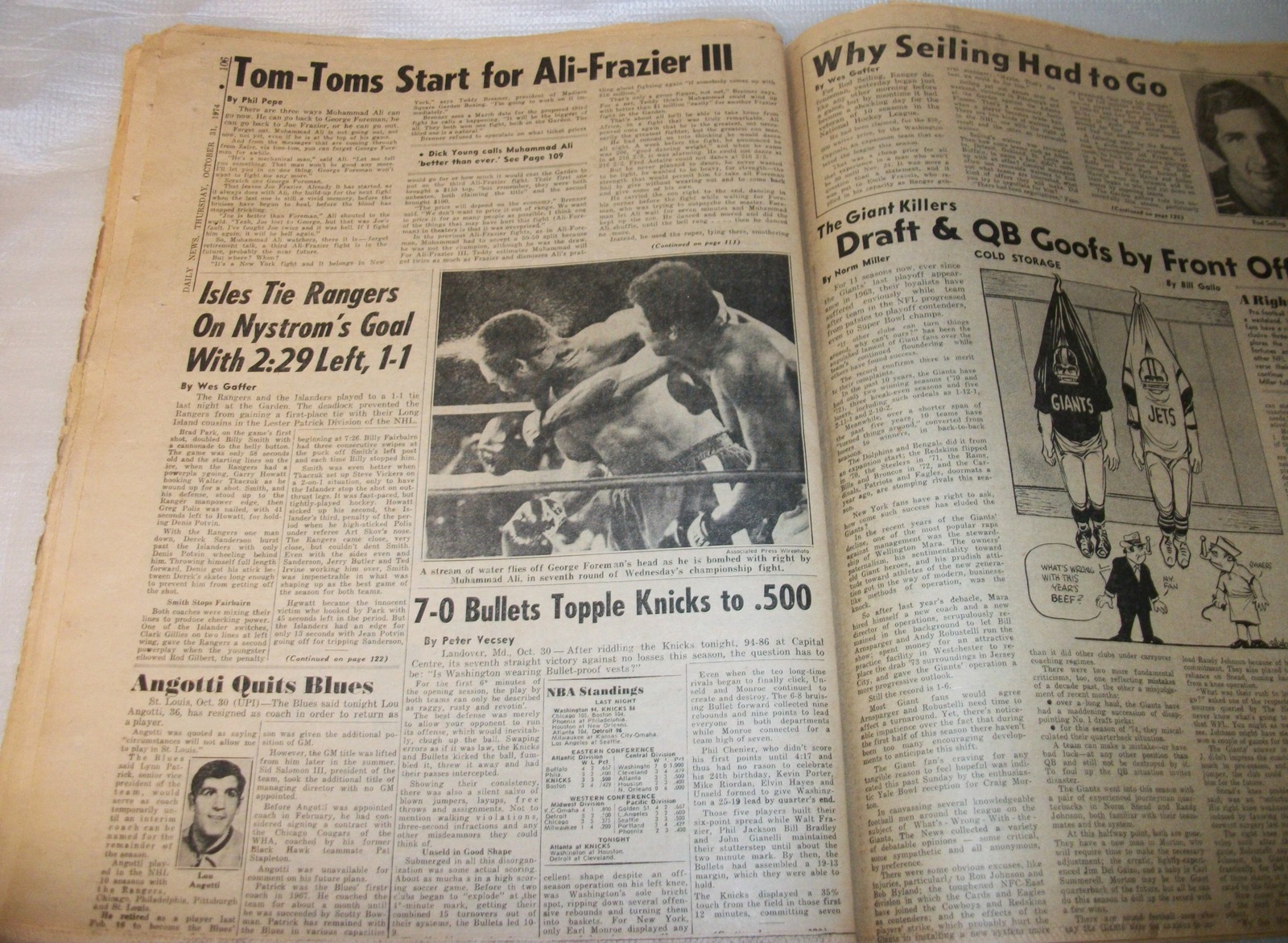 Daily News - Thursday October 31, 1974 Muhammad Ali Richard Nixon in Critical Cond. - Image 13