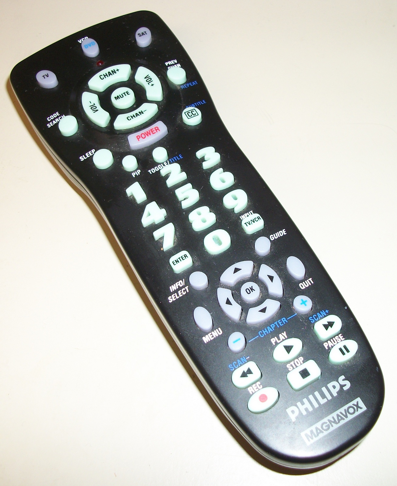 Original Wireless Philips Magnavox CL010 Universal 3 Device Remote Control
