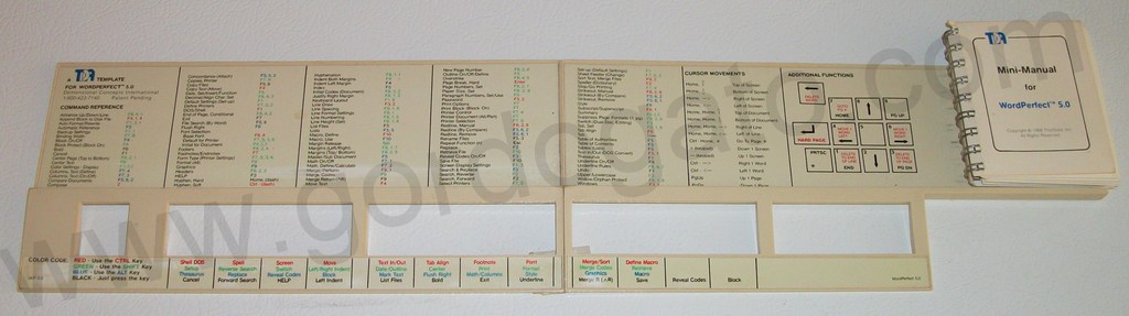 Word Perfect 5.0 Mini-Manual and Keyboard Overlay Template