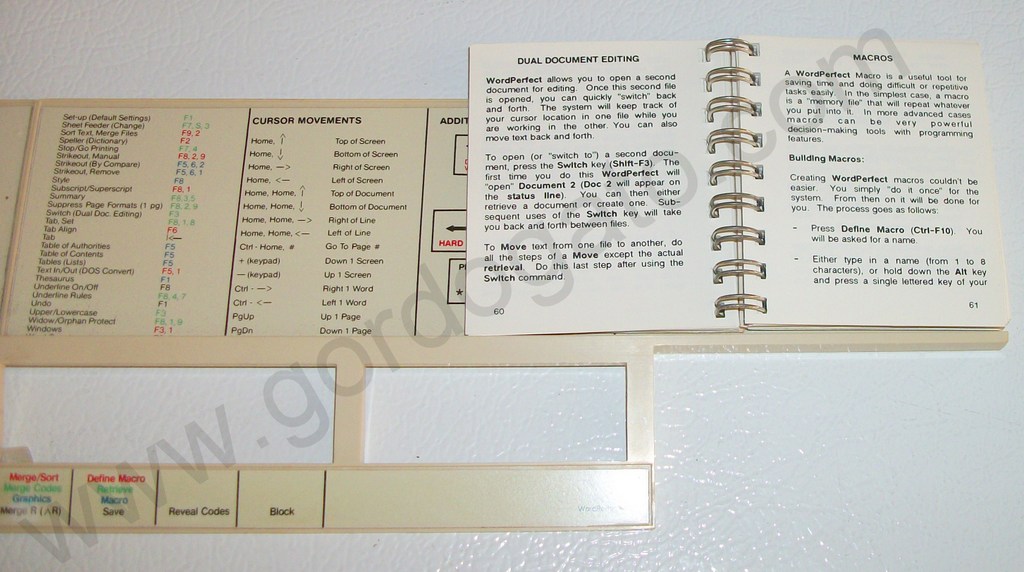 Word Perfect 5.0 Mini-Manual and Keyboard Overlay Template - Image 2