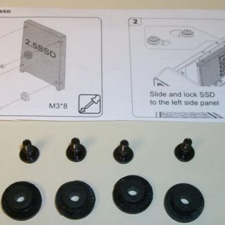 Lot of 4 M3 Thread x 8mm Step Screws w/ Grommets for 2.5" HDD Cooler Master Elite 110