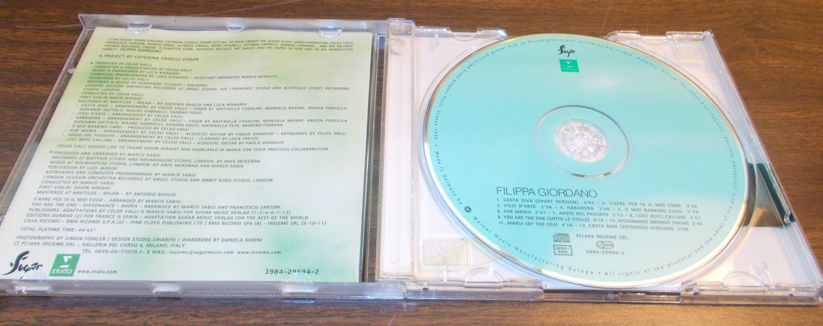 Filippa Giordano Classical Opera Vocal Music CD Warner Erato 1999 Ave Maria... - Image 2