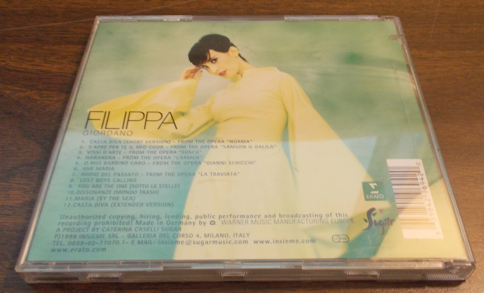 Filippa Giordano Classical Opera Vocal Music CD Warner Erato 1999 Ave Maria... - Image 3
